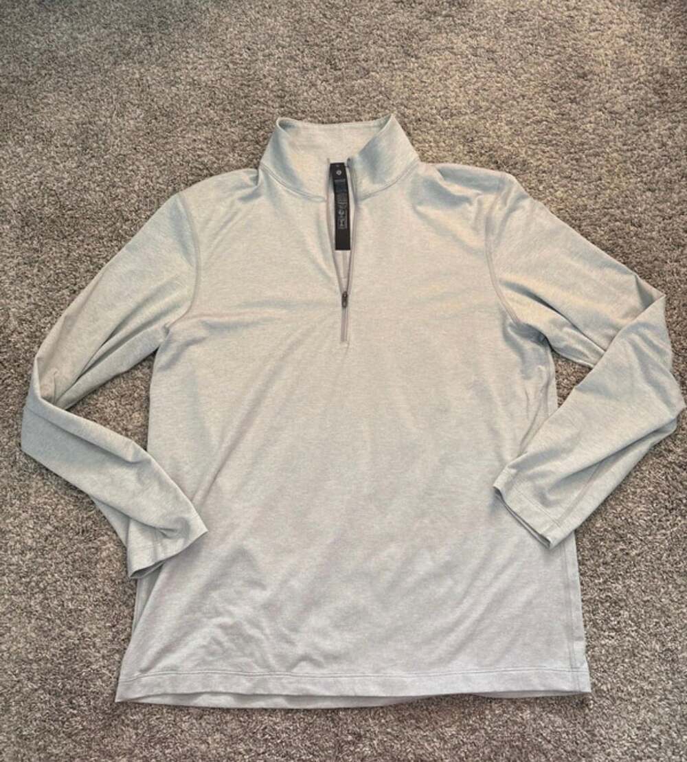 Lululemon Soft Jersey Half Zip Size M Grey Long Sleeve Pullover